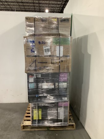 6 Pallets – 73 Pcs – Air Conditioners, Patio, Bar Refrigerators & Water Coolers, Cleaning Supplies – Untested Customer Returns – Major Retailer