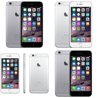 6 Pcs – Apple iPhone 6 – Refurbished (GRADE B – Unlocked) – Models: MQ3X2LL/A, MG4W2LL/A, 3A021LL/A, NG4W2LL/A