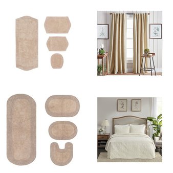 3 Pallets – 556 Pcs – Curtains & Window Coverings, Decor, Bath, Sheets, Pillowcases & Bed Skirts – Like New or New Customer Returns – JC Penney