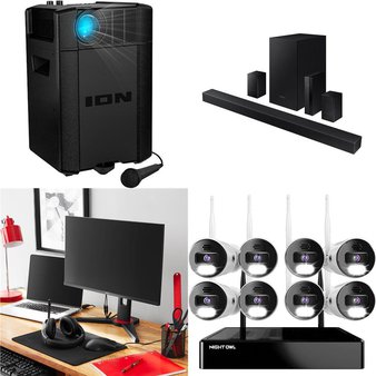 Pallet – 44 Pcs – Monitors, Speakers, Projector – Damaged / Missing Parts / Tested NOT WORKING – Onn, Ion, Samsung, LG