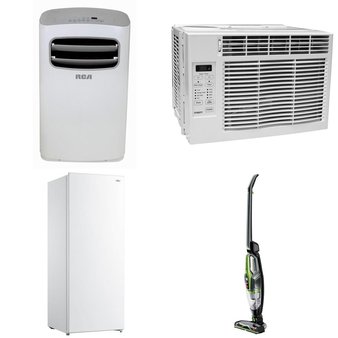 Pallet – 12 Pcs – Vacuums, Air Conditioners, Freezers – Open Box Customer Returns – Arctic King, Bissell, BLACK+DECKER, BLACK & DECKER