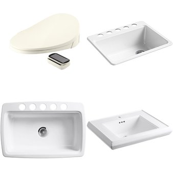 Flash Sale! 3 Pallets – 50 Pcs – Kitchen & Bath Fixtures, Hardware, Office Supplies, Bath – Customer Returns – Kohler, TOTO USA, Blanco, Niagara