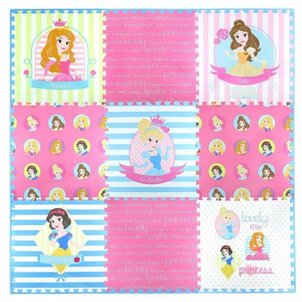 10 Pcs – Disney Floor Mat Tiles In Little Princess, 9 Reversible Flooring Tiles – New – Retail Ready