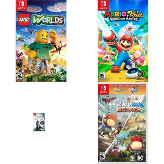 142 Pcs – Nintendo Video Games – New, Used – Lego Worlds (NSW), Assassin’s Creed III: Remastered (NS), Scribblenauts Mega Pack, Warner Bros, Nintendo Switch, Mario + Rabbids Kingdom Battle (NS)