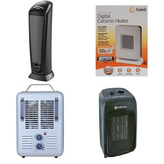3 Pallets – 234 Pcs – Heaters, Fans – Customer Returns – Lasko, Mainstay’s, Utility, Soleil