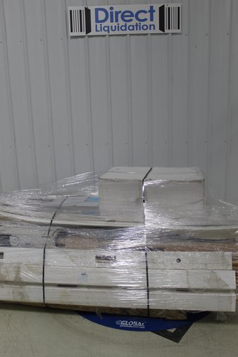 Pallet – 73 Pcs – Hardware, Kitchen & Bath Fixtures – Customer Returns – EverTrue, UNBRANDED, ALEXANDRIA MOULDING INC, L.J. Smith Stair Systems