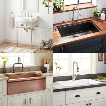 Pallet – 15 Pcs – Kitchen & Bath Fixtures, Hardware, Tool Accessories, Decor – Open Box Like New – Signature Hardware