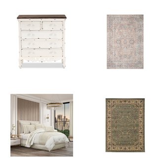 3 Pallets – 99 Pcs – Curtains & Window Coverings, Rugs & Mats, Decor, Bedding Sets – Like New or New Customer Returns – JC Penney