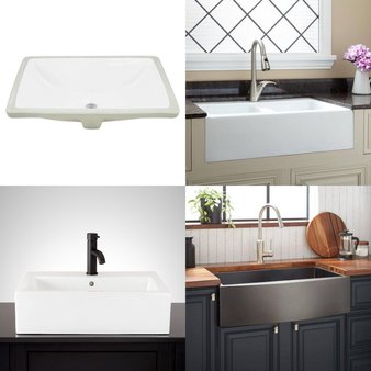 Pallet – 18 Pcs – Kitchen & Bath Fixtures, Hardware, Unsorted – Open Box Like New – Signature Hardware