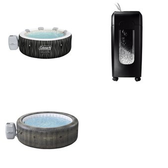 Pallet – 4 Pcs – Hot Tubs & Saunas, Shredders – Customer Returns – SaluSpa, Coleman, Mm