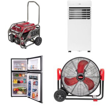 Pallet – 8 Pcs – Fans, Air Conditioners, Generators, Refrigerators – Overstock – Midea, Hyper Tough, Black Max