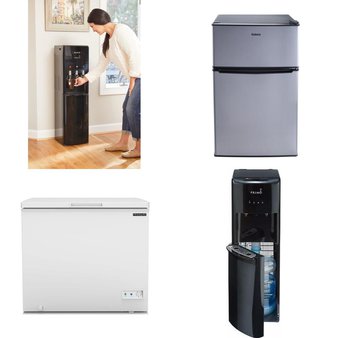 Pallet – 7 Pcs – Bar Refrigerators & Water Coolers, Refrigerators – Customer Returns – Galanz, Primo, Frigidaire, Primo Water