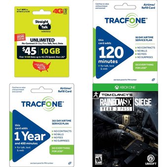 Pallet – 861 Pcs – Gift / Prepaid / SIM & Activation Cards, Accessories, Blu-ray Discs, Sony – Customer Returns – Straight Talk, Electronic Arts, Tracfone, TRACFONE WIRELESS