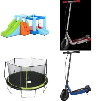 Pallet – 13 Pcs – Powered, Trampolines, Unsorted, Outdoor Sports – Customer Returns – Razor, Razor Power Core, Bounce Pro, Bestway