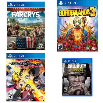 150 Pcs – Sony Video Games – New, Used – Naruto to Boruto: Shinobi Striker (PS4), Far Cry 5 – Deluxe Edition (PS4), Borderlands 3 (PS4), FIFA 17 PS4