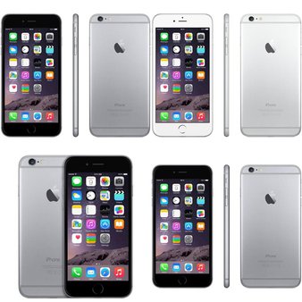 8 Pcs – Apple iPhone 6 – Refurbished (GRADE C – Locked) – Models: MGCV2LL/A, MGC92LL/A, MG5H2LL/A, MG6G2LL/A