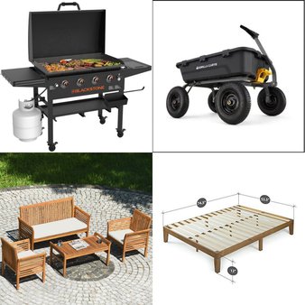 CLEARANCE! Pallet – 9 Pcs – Bedroom, Other, Patio, Grills & Outdoor Cooking – Overstock – Zinus, Gorilla Carts