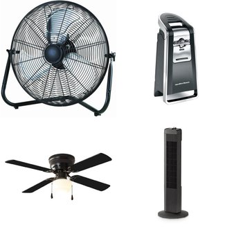 Pallet – 81 Pcs – Fans, Drip Brewers / Perculators, Food Processors, Blenders, Mixers & Ice Cream Makers, Can Openers – Overstock – Mainstays, Honeywell, Hamilton Beach