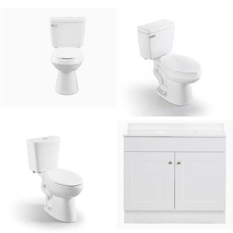 SPECIAL! Manifested Truckload – 26 Pallets – 129 Pcs – Kitchen & Bath Fixtures, Hardware, Unsorted, Storage & Organization – Customer Returns – Project Source, Style Selections, Allen & Roth, American Standard