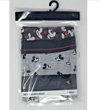 33 Pcs – DISNEY MICKEY MOUSE Men’s Boxer Briefs 2pk – L – New – Retail Ready