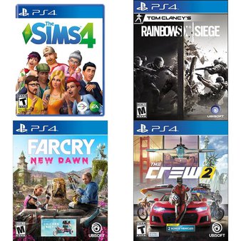 15 Pcs – Sony Video Games – Like New, Used, New – The Sims 4 – PlayStation 4, Far Cry New Dawn Standard Edition (PS4), Tom Clancy Rainbow Six Siege (PS4), The Crew 2 (PS4)