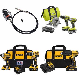 35 Pcs – Power Tools – Refurbished (GRADE A, GRADE B) – DEWALT, Milwaukee, RYOBI