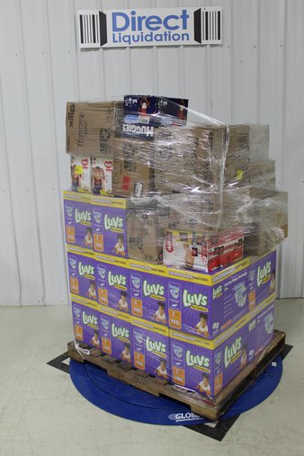 Pallet – 79 Pcs – Diapers & Wipes – Customer Returns – Johnson’s, Luvs, Huggies
