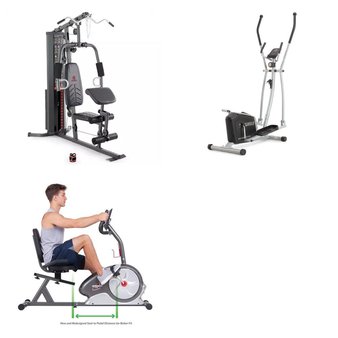Pallet – 3 Pcs – Exercise & Fitness – Customer Returns – Marcy, Weslo, Body Flex