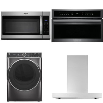 4 Pcs – Microwaves – New – GE, WHIRLPOOL, Frigidaire