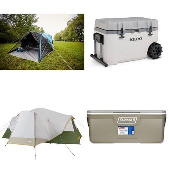 Pallet – 6 Pcs – Camping & Hiking – Customer Returns – Coleman, Slumberjack, Igloo
