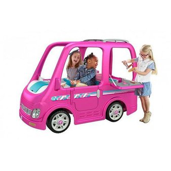 Pallet – Power Wheels GMF65 Barbie Dream Camper, Battery-Powered Ride-On Vehicle – Customer Returns