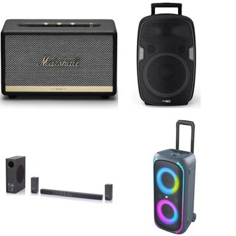 Pallet – 17 Pcs – Speakers, Portable Speakers – Open Box Customer Returns – JUSTICE, onn., Onn, Altec Lansing