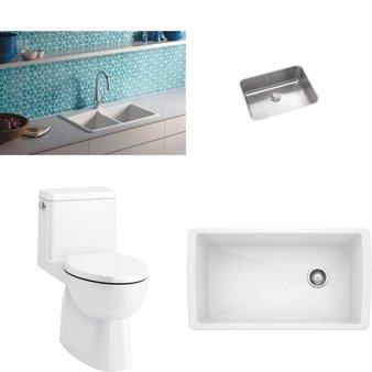 Pallet – 6 Pcs – Kitchen & Bath Fixtures, Hardware – Customer Returns – Kohler, ELKAY, Blanco