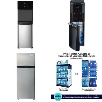 Pallet – 10 Pcs – Bar Refrigerators & Water Coolers, Refrigerators – Customer Returns – Primo Water, Galanz, Frigidaire, Avalon