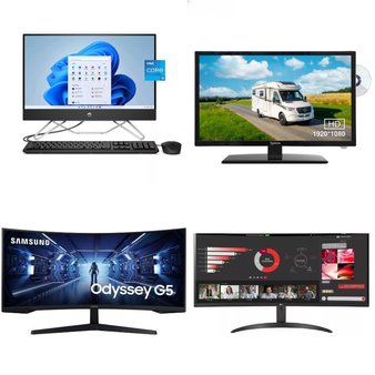 Pallet – 25 Pcs – Monitors – Damaged / Missing Parts / Tested NOT WORKING – ACER, LG, Samsung, HP
