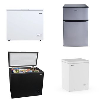 Pallet – 4 Pcs – Freezers, Refrigerators, Bar Refrigerators & Water Coolers – Customer Returns – Frigidaire, Galanz, HISENSE, Arctic King
