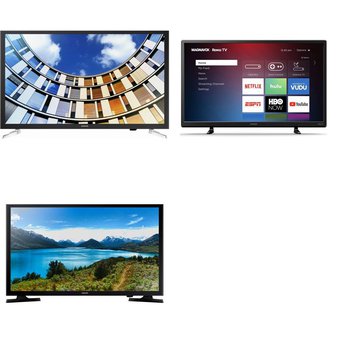 3 Pcs – LED/LCD TVs (28″ – 40″) – Refurbished (GRADE A, No Stand) – Samsung, MAGNAVOX