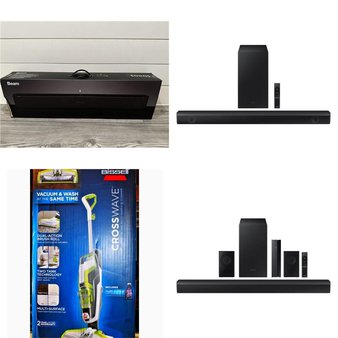 Pallet – 41 Pcs – Speakers, Vacuums, Portable Speakers, Receivers, CD Players, Turntables – Customer Returns – VIZIO, Hart, Samsung, onn.