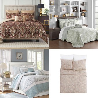 Pallet – 17 Pcs – Bedding Sets – Like New – Private Label Home Goods, Madison Park, Home Essence, Laurel Manor