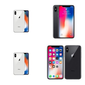 12 Pcs – Apple iPhone X – Refurbished (GRADE B – Locked) – Models: MQAK2LL/A, MQAN2LL/A, MQAJ2LL/A, MQCT2LL/A