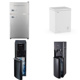Pallet – 9 Pcs – Bar Refrigerators & Water Coolers, Freezers, Refrigerators – Customer Returns – Frigidaire, Primo, Primo Water, Frigidaire Professional
