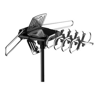 ONN ONA18CH901 4K HD Motorized Outdoor TV Antenna with 150-Mile Range and Pole Mounting Kit – Brand New