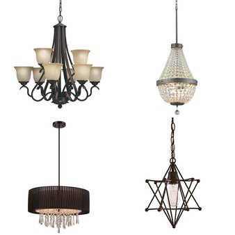 57 Pcs – Lighting – Like New, Used, New – Retail Ready – Portfolio, Style Selections, Kichler, Quoizel