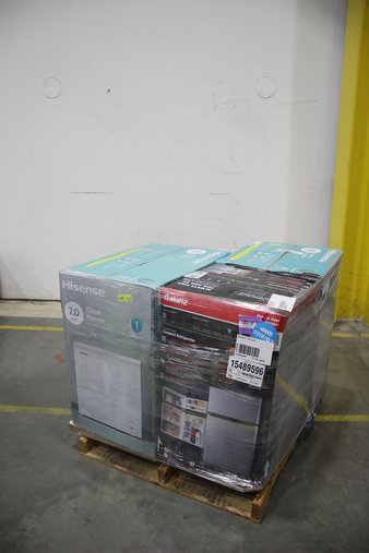 3 Pallets – 15 Pcs – Freezers, Bar Refrigerators & Water Coolers – Untested Customer Returns – Walmart