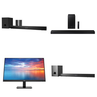 Pallet – 25 Pcs – Speakers, Monitors – Damaged / Missing Parts / Tested NOT WORKING – Onn, Samsung, PDP, Microsoft