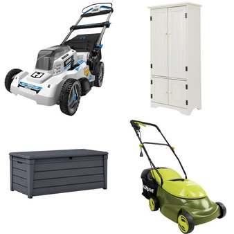 Pallet – 12 Pcs – Mowers, Storage & Organization – Overstock – Snow Joe, Keter