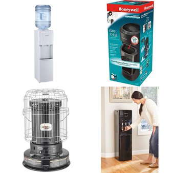 Pallet – 9 Pcs – Bar Refrigerators & Water Coolers, Heaters, Humidifiers / De-Humidifiers – Customer Returns – Primo Water, Dyna-Glo, Honeywell, Primo