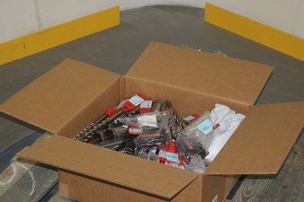 Box – 57 Pcs – Tool Accessories, Batteries – Untested Customer Returns – Milwaukee, Builders World Wholesale Distribution, Worldwide Sourcing