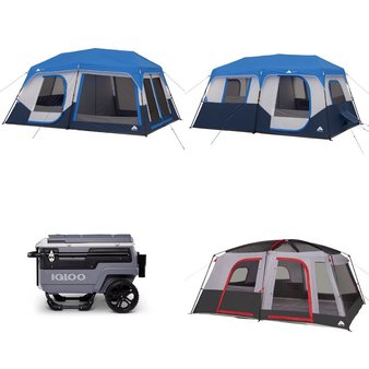 Pallet – 18 Pcs – Camping & Hiking – Customer Returns – Ozark Trail, Igloo, Lifetime, The Coleman Company, Inc.