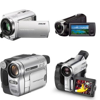 9 Pcs – Refurbished Sony Camcorders (GRADE B) – Models: CCD-TRV138, HDRCX440/B, DCR-SX44/L, DCR-DVD610MBDL
